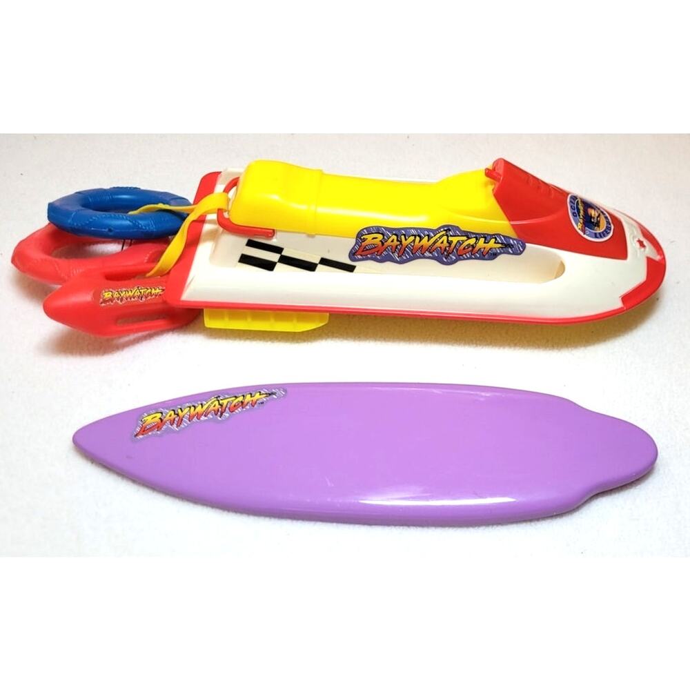 1997 Island Toys Baywatch Lifeguard Playset Rescue Jet Ski Watercraft Surfboard